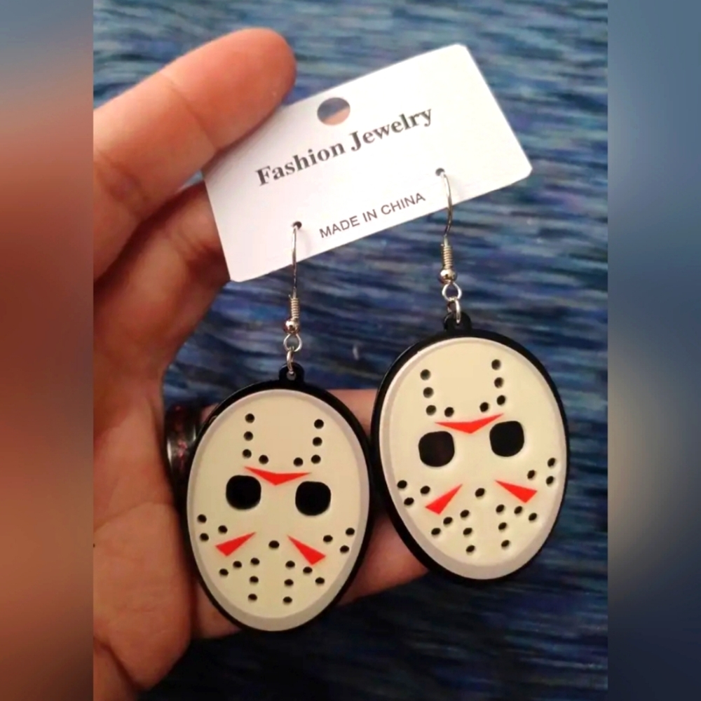 Jason Earrings Halloween Horror